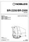 BR-2250/BR Burnisher. Operator and Parts Manual. Model No.: BR BR-2250 Can. Pac BR BR-2500 Can.