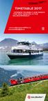 SCHAFBERGBAHN TIMETABLE 2017 IMMERSE YOURSELF, AND REACH FOR NEW HEIGHTS, IN THE SALZKAMMERGUT.