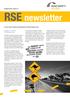 RSE newsletter. young people are better. prepared before they get behind the wheel of A CAr. August 2012, Issue 17