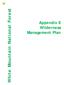 White Mountain National Forest. Appendix E Wilderness Management Plan