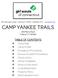 CAMP YANKEE TRAILS TABLE OF CONTENTS