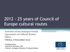 years of Council of Europe cultural routes