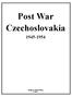 Post War Czechoslovakia