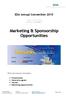 Marketing & Sponsorship Opportunities