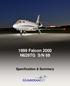 1999 Falcon 2000 N629TG S/N 68 Specification & Summary