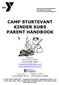 CAMP STURTEVANT KINDER KUBS PARENT HANDBOOK