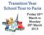 Transition Year School Tour to Paris. Friday 22 nd March to Monday 25 th March 2013