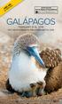FREE AIR! See details inside. GALÁPAGOS FEBRUARY 9-18, 2018 WITH AN EXTENSION TO PERU FEBRUARY 3-9, 2018 ABOARD NATIONAL GEOGRAPHIC ENDEAVOUR II