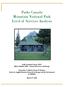 Parks Canada Mountain National Park Level of Services Analysis