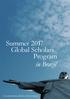 Summer 2017 Global Scholars Program. in Brazil