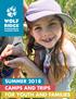 SUMMER 2018 CAMPS AND TRIPS FOR YOUTH AND FAMILIES