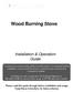 WoodBurningStove. Instalation&Operation Guide