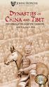 DYNASTIES OF CHINA AND TIBET. April 21 to May 5, 2018