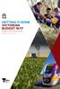 GETTING IT DONE VICTORIAN BUDGET 16/17 RURAL AND REGIONAL. Budget Information Paper