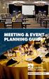 MEETING & EVENT PLANNING GUIDE