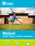 Malawi. Global Village volunteer handbook. home construction healthy homes vulnerable populations