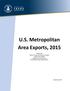 U.S. Metropolitan Area Exports, 2015