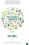 REUSABLE BAGS BROCHURE ECO-FRIENDLY CUSTOMISED STANDARD LICENCES ADVERTISING