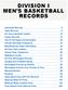DIVISION I MEN S BASKETBALL RECORDS