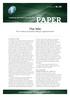 PAPER. The Nile From mistrust and sabre rattling to rapprochement. Institute for Security Studies INTRODUCTION NILE WATERS: MAJOR SOURCE OF CONFLICT