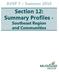 AVSP 7 Summer Section 12: Summary Profiles - Southeast Region and Communities