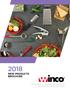2018 NEW PRODUCTS BROCHURE. Professional Foodservice Standards. Professional Industry Choice.