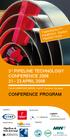 3 rd PIPELINE TECHNOLOGY CONFERENCE APRIL 2008 CONFERENCE PROGRAM. Featuring the 2 nd Asia/Africa - Europe Pipeline Forum