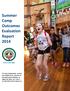 Summer Camp Outcomes Evaluation Report 2014