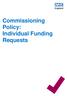 Commissioning Policy: Individual Funding Requests