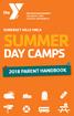 SOMERSET HILLS YMCA SUMMER DAY CAMPS 2018 PARENT HANDBOOK