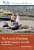 The Andean Highlands & the Galápagos Islands