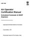 Air Operator Certification Manual
