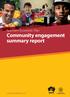 Community engagement summary report