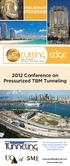 2012 Conference on Pressurized TBM Tunneling
