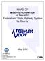 MAPS OF MILEPOST LOCATION. on Nevada's Federal and State Highway System by County