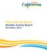 Visit California Mexico Monthly Activity Report December, 2012