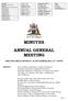 MINUTES ANNUAL GENERAL MEETING