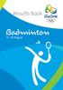 Results Book. Badminton August