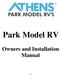 Park Model RV Owners and Installation Manual
