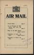 AIR AIL. General Rules page 2. List of Principal Air Mail Routes used from this Country page 3. Maps of Air Mail Routes pages 4 and 5