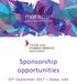 Sponsorship opportunities. 20 th September 2017 Dubai, UAE. 9 th Middle East Investor Relations Association - Annual Conference conference.meira.