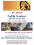 Safety Seminar February 15-20, 2015