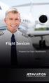 Flight Services. Programs for Flight Departments