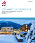 ICSC WHISTLER CONFERENCE