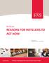 REASONS FOR HOTELIERS TO ACT NOW