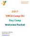 2017 YMCA Camp Chi Day Camp Welcome Packet