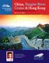 China, Yangtze River Cruise & Hong Kong 18 Days from Beijing to Hong Kong Oct 10-27, 2011