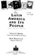 LATIN AMERICA AND ITS PEOPLE
