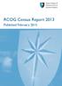 RCOG Census Report Published February 2015