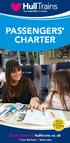 PASSENGERS CHARTER. Book direct at hulltrains.co.uk VALID FROM NOVEMBER 2017